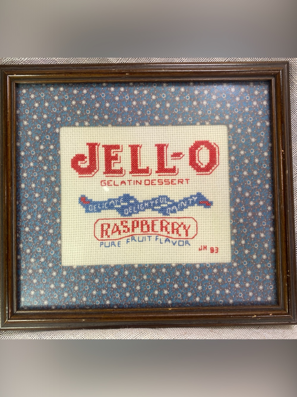 peak cottagecore Jello cross-stitch folk art